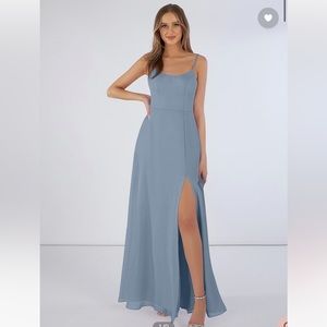 Azazie dust blue Moira dress size 12